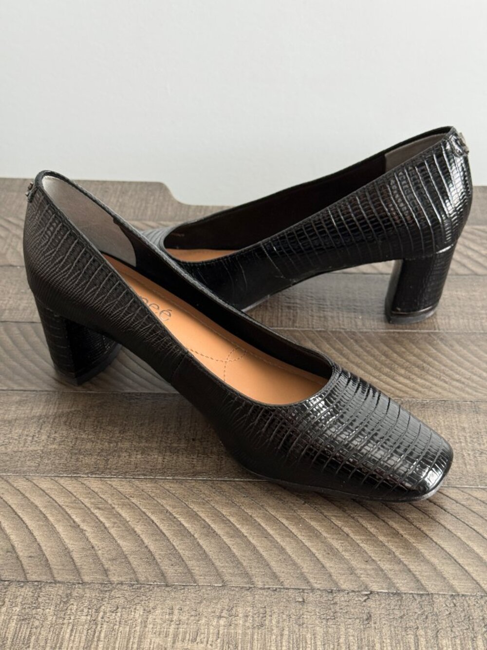 J. RENEÉ Ovivienne Black Pump Heels | Women Animal Print Heels Size 7M - Picture 2 of 10